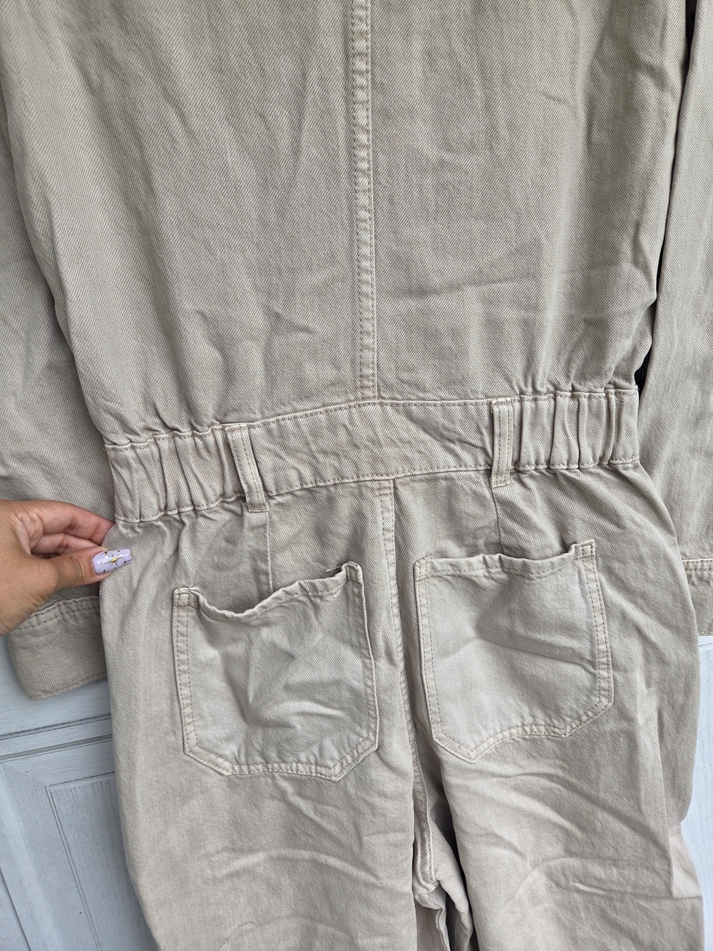 Universal Thread Women’s Ecru Utility Jumpsuit Size 2 - Picture 5 of 6